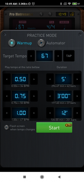 Hướng dẫn sử dụng pro metronome